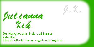 julianna kik business card